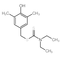 Carbamodithioic acid,diethyl-, (4-hydroxy-3,5-dimethylphenyl)methyl ester (9CI)结构式