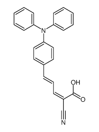 2-cyano-5-[4-(N-phenylanilino)phenyl]penta-2,4-dienoic acid Structure