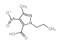 3-甲基-4-硝基-1-丙基-1H-吡唑-5-羧酸结构式