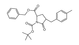 2-O-benzyl 1-O-tert-butyl (2S,4R)-4-[(4-methylphenyl)methyl]-5-oxopyrrolidine-1,2-dicarboxylate Structure
