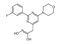 2-[2-(3-fluorophenyl)-6-morpholin-4-ylpyrimidin-4-yl]-N-hydroxyacetamide Structure