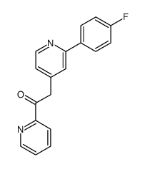 2-[2-(4-fluorophenyl)pyridin-4-yl]-1-(pyridin-2-yl)ethanone Structure
