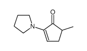 5-methyl-2-(1-pyrrolidinyl)-2-cyclopenten-1-one Structure