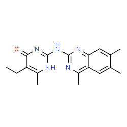 5-ethyl-6-methyl-2-[(4,6,7-trimethylquinazolin-2-yl)amino]pyrimidin-4(1H)-one Structure