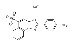 2-(4-amino-phenyl)-naphtho[1,2-d]oxazole-5-sulfonic acid, sodium salt Structure