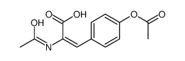 2-acetamido-3-(4-acetyloxyphenyl)prop-2-enoic acid Structure