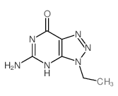 3-amino-9-ethyl-2,4,7,8,9-pentazabicyclo[4.3.0]nona-1,3,6-trien-5-one structure