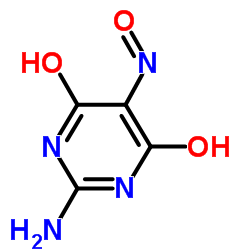 2-Amino-6-hydroxy-5-nitroso-4(1H)-pyrimidinone Structure