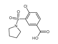 4-chloro-3-(pyrrolidine-1-sulfonyl)-benzoic acid结构式