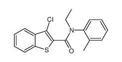 Benzo[b]thiophene-2-carboxamide, 3-chloro-N-ethyl-N-(2-methylphenyl)- (9CI)结构式