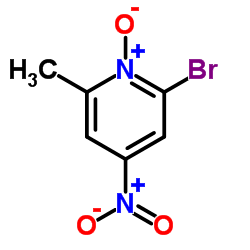 6-溴-2-甲基-4-硝基吡啶-n-氧化物结构式