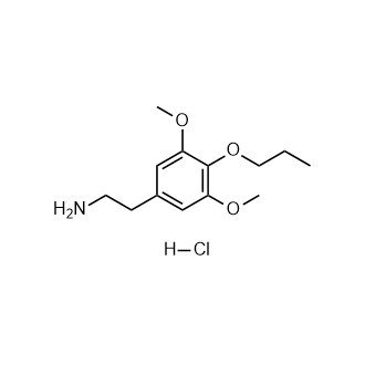 2-(3,5-二甲氧基-4-丙氧基苯基)乙-1-胺盐酸盐结构式