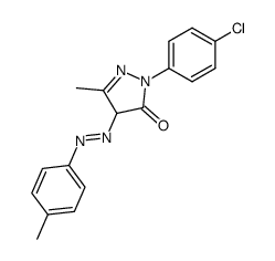 1-(p-Chlorophenyl)-3-methyl-4-(4'-methylphenylazo)-pyrazolin-5-on结构式
