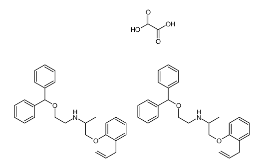 N-(2-benzhydryloxyethyl)-1-(2-prop-2-enylphenoxy)propan-2-amine,oxalic acid Structure