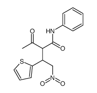 2-acetyl-4-nitro-N-phenyl-3-thiophen-2-yl-butyramide结构式