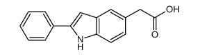 2-(2-phenyl-1H-indol-5-yl)acetic acid Structure