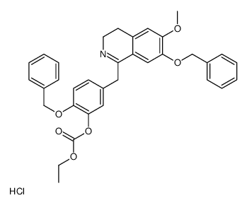 5-[[3,4-Dihydro-6-methoxy-7-(phenylmethoxy)-1-isoquinolinyl]methyl]-2-(phenylmethoxy)phenylcarbonic Acid Ethyl Ester Hydrochloride structure
