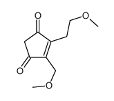 4-(2-methoxyethyl)-5-(methoxymethyl)cyclopent-4-ene-1,3-dione结构式