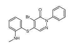 4-bromo-5-[2-(methylamino)phenyl]sulfanyl-2-phenylpyridazin-3-one结构式