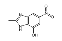 (9ci)-2-甲基-6-硝基-1H-苯并咪唑-4-醇结构式