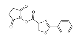 (2,5-dioxopyrrolidin-1-yl) 2-phenyl-4,5-dihydro-1,3-thiazole-4-carboxylate结构式