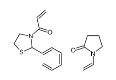 1-ethenylpyrrolidin-2-one,1-(2-phenyl-1,3-thiazolidin-3-yl)prop-2-en-1-one结构式