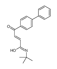 N-tert-butyl-4-oxo-4-(4-phenylphenyl)but-2-enamide结构式