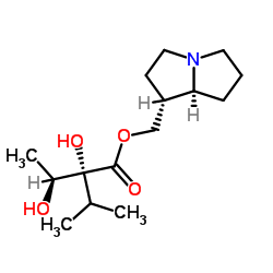 (2R,3S)-2,3-Dihydroxy-2-isopropylbutanoic acid [(1R,7aS)-hexahydro-1H-pyrrolizin-1-yl]methyl ester结构式