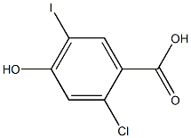 2-Chloro-4-hydroxy-5-iodo-benzoic acid Structure