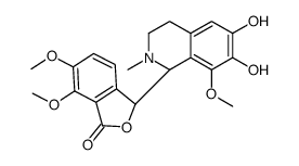 l-alpha-methyl-8-methoxy-6,7-dihydroxy-1-(6,7-dimethoxy-3-phthalidyl)-1,2,3,4-tetrahydroisoquinoline结构式