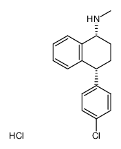 (1R,4R)-4-(4-chlorophenyl)-N-methyl-1,2,3,4-tetrahydronaphthalen-1-amine hydrochloride Structure