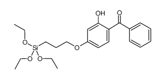 2-Hydroxy-4-(3-triethoxysilylpropoxy)diphenylketone structure
