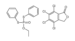 [ethoxy(phenylsulfanyl)phosphoryl]sulfanylbenzene,4,5,6,7-tetrachloro-3H-2-benzofuran-1-one结构式