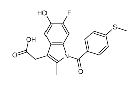 {6-fluoro-5-hydroxy-2-methyl-1-[4-(methylthio)benzoyl]-1H-indol-3-yl}acetic acid Structure
