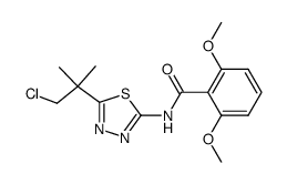 N-[5-(2-chloro-1,1-dimethylethyl)-1,3,4-thiadiazol-2-yl]-2,6-dimethoxybenzamide结构式