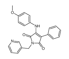 3-[(4-methoxyphenyl)amino]-4-phenyl-1-(pyridin-3-ylmethyl)-1H-pyrrole-2,5-dione结构式