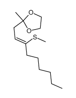 2-methyl-2-(3-(methylthio)non-2-en-1-yl)-1,3-dioxolane结构式