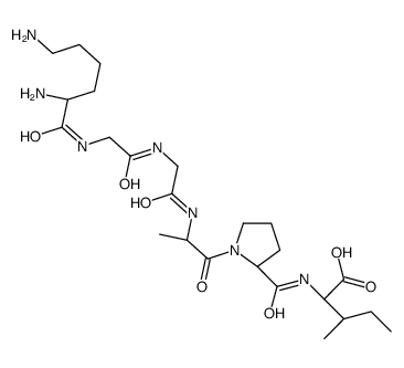 (2S,3S)-2-[[(2S)-1-[(2S)-2-[[2-[[2-[[(2S)-2,6-diaminohexanoyl]amino]acetyl]amino]acetyl]amino]propanoyl]pyrrolidine-2-carbonyl]amino]-3-methylpentanoic acid Structure