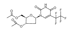 3',5'-di-O-acetyl-2'-deoxy-5-(pentafluoroethyl)uridine Structure