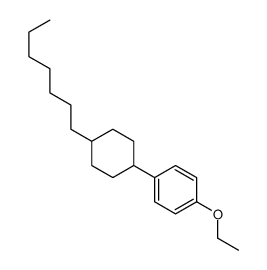 trans-p-(4-heptylcyclohexyl)phenetole Structure