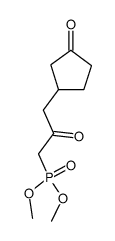 dimethyl (2-oxo-3-(3-oxocyclopentyl)propyl)phosphonate Structure