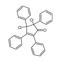 4,5-dichloro-2,3,4,5-tetraphenyl-cyclopent-2-enone Structure