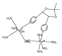 cis-[(Ru(NH3)4(H2O))2(meso-4,5-bis(4-pyridyl)-2,2-dimethyl-1,3-dioxolane)](4+) Structure