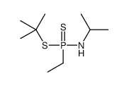 N-[tert-butylsulfanyl(ethyl)phosphinothioyl]propan-2-amine结构式