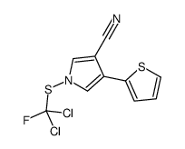 1-[dichloro(fluoro)methyl]sulfanyl-4-thiophen-2-ylpyrrole-3-carbonitrile结构式