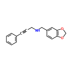N-(1,3-BENZODIOXOL-5-YLMETHYL)-3-PHENYLPROP-2-YN-1-AMINE Structure