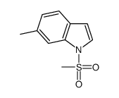 6-methyl-1-methylsulfonylindole结构式