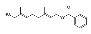 (E,E)-8-hydroxy-3,7-dimethyl-2,6-octadienyl benzoate Structure