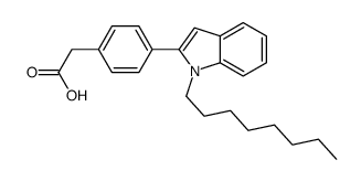 2-[4-(1-octylindol-2-yl)phenyl]acetic acid Structure