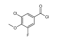 3-CHLORO-5-FLUORO-4-METHOXYBENZOYL CHLORIDE Structure